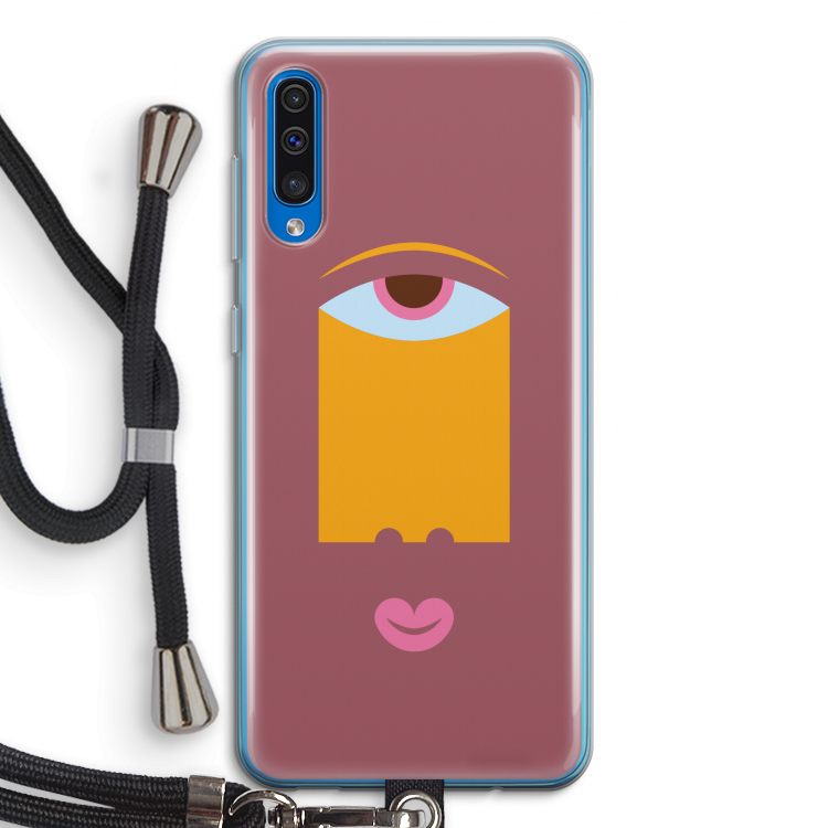 Mono V: Samsung Galaxy A50 Transparant Hoesje met koord