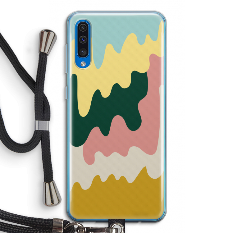 Baar B: Samsung Galaxy A50 Transparant Hoesje met koord