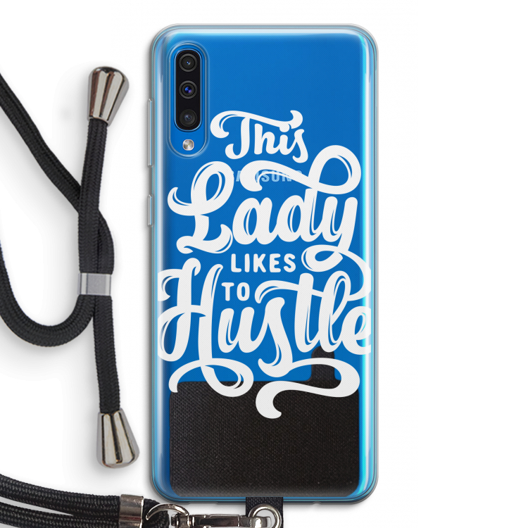 Hustle Lady: Samsung Galaxy A50 Transparant Hoesje met koord