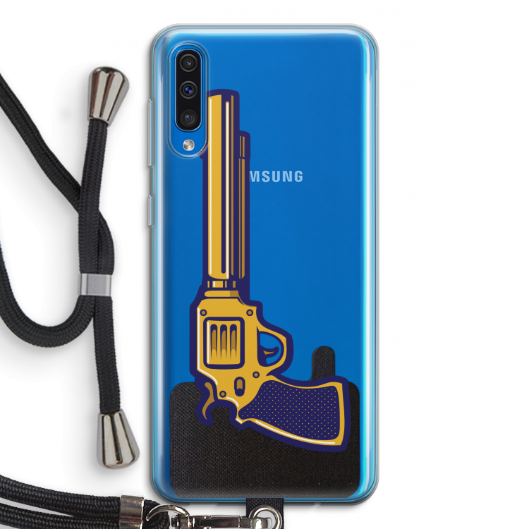 Pew Pew Pew: Samsung Galaxy A50 Transparant Hoesje met koord