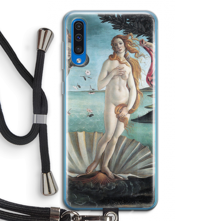 Birth Of Venus: Samsung Galaxy A50 Transparant Hoesje met koord