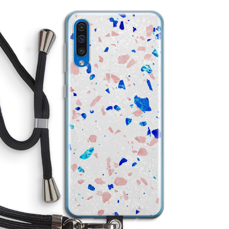 Terrazzo N°6: Samsung Galaxy A50 Transparant Hoesje met koord