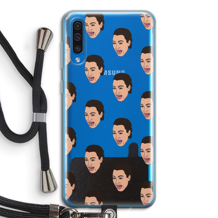 Ugly Cry Call: Samsung Galaxy A50 Transparant Hoesje met koord