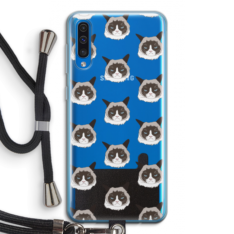 It's a Purrr Case: Samsung Galaxy A50 Transparant Hoesje met koord