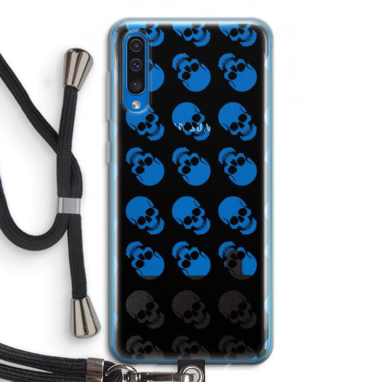 Musketon Skulls: Samsung Galaxy A50 Transparant Hoesje met koord