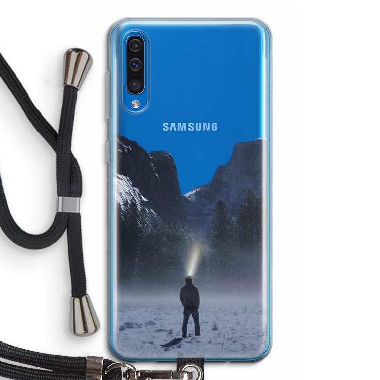 Wanderlust: Samsung Galaxy A50 Transparant Hoesje met koord