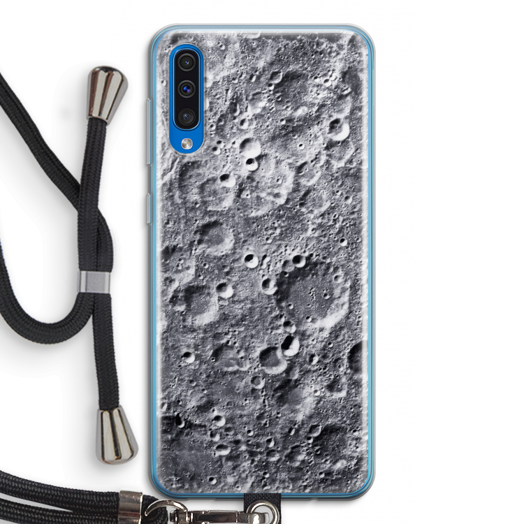 Maanlandschap: Samsung Galaxy A50 Transparant Hoesje met koord