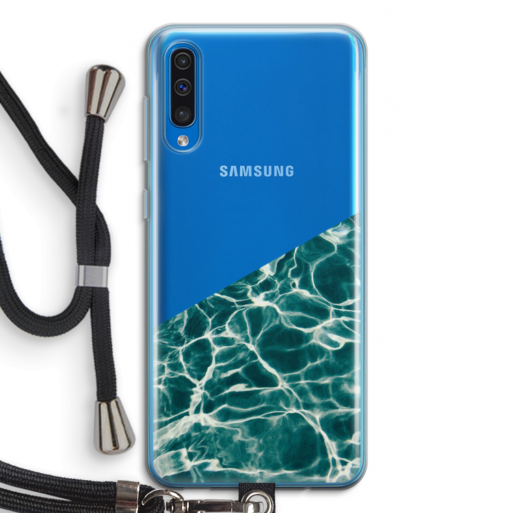 Weerkaatsing water: Samsung Galaxy A50 Transparant Hoesje met koord
