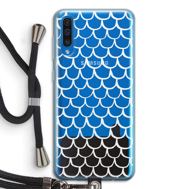 Dakpannetjes: Samsung Galaxy A50 Transparant Hoesje met koord