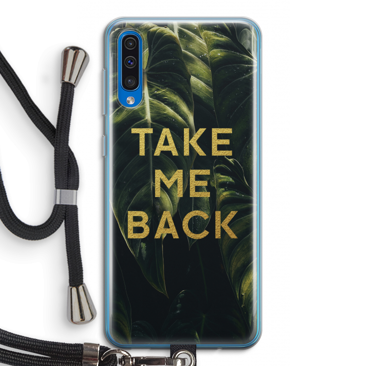 Take me back: Samsung Galaxy A50 Transparant Hoesje met koord