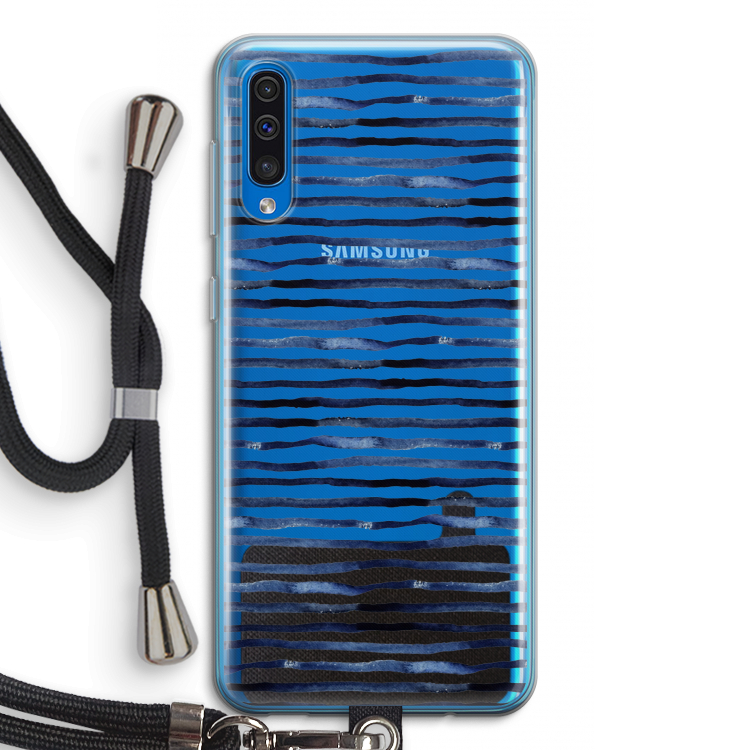 Verrassende lijnen: Samsung Galaxy A50 Transparant Hoesje met koord