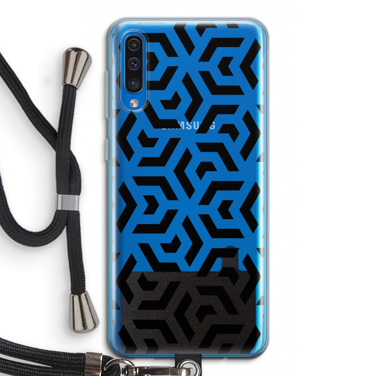 Crazy pattern: Samsung Galaxy A50 Transparant Hoesje met koord