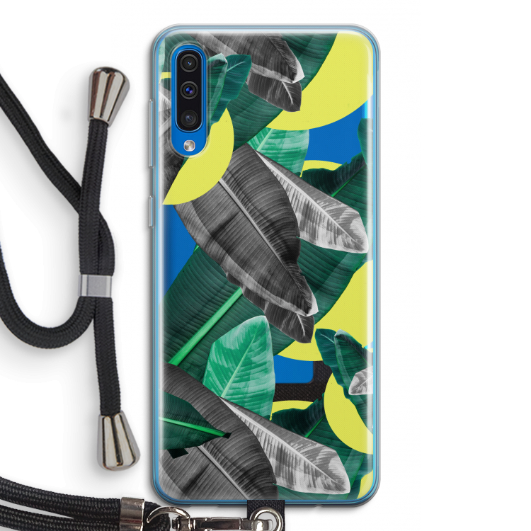 Fantasie jungle: Samsung Galaxy A50 Transparant Hoesje met koord