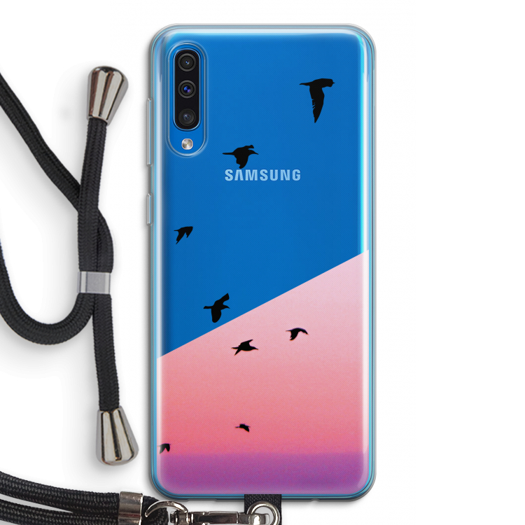Fly away: Samsung Galaxy A50 Transparant Hoesje met koord