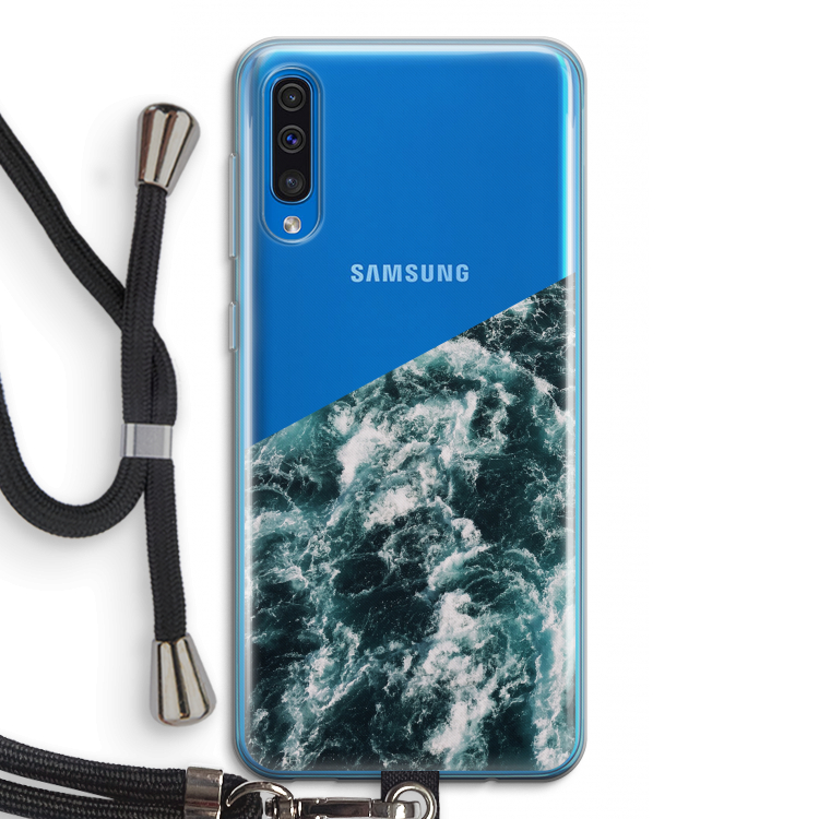 Zee golf: Samsung Galaxy A50 Transparant Hoesje met koord