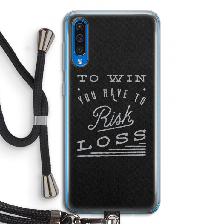 Risk loss: Samsung Galaxy A50 Transparant Hoesje met koord