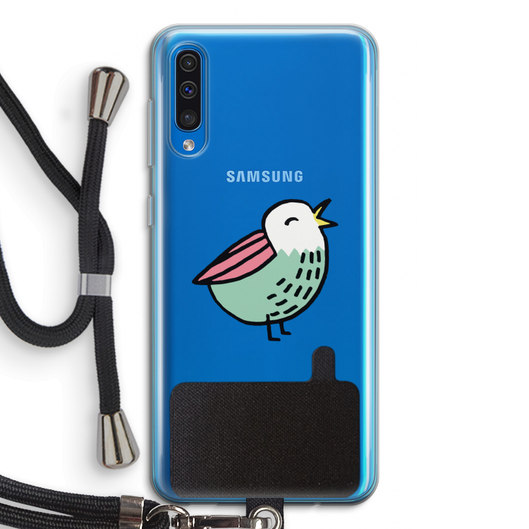 Birdy: Samsung Galaxy A50 Transparant Hoesje met koord