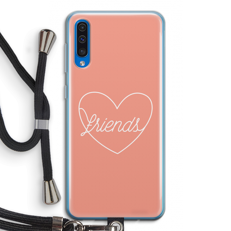 Friends heart: Samsung Galaxy A50 Transparant Hoesje met koord