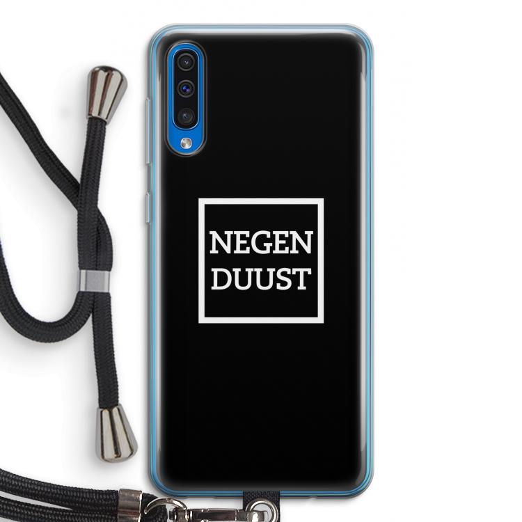 Negenduust black: Samsung Galaxy A50 Transparant Hoesje met koord