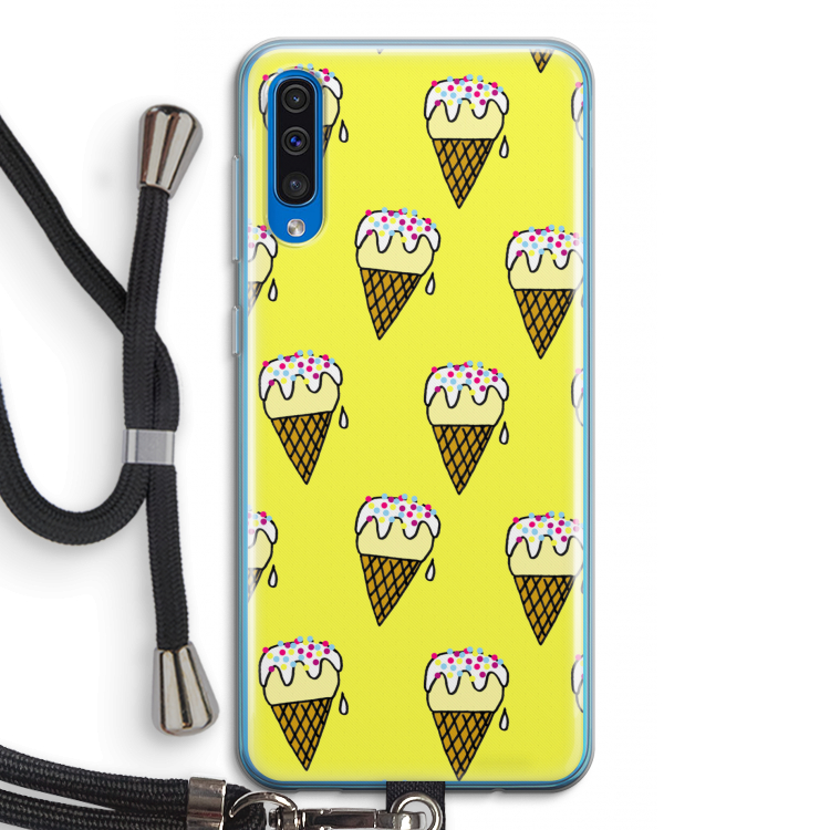 Isjes: Samsung Galaxy A50 Transparant Hoesje met koord