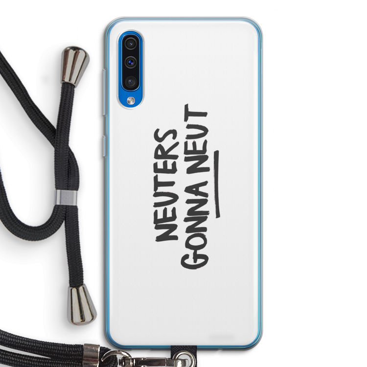 Neuters: Samsung Galaxy A50 Transparant Hoesje met koord