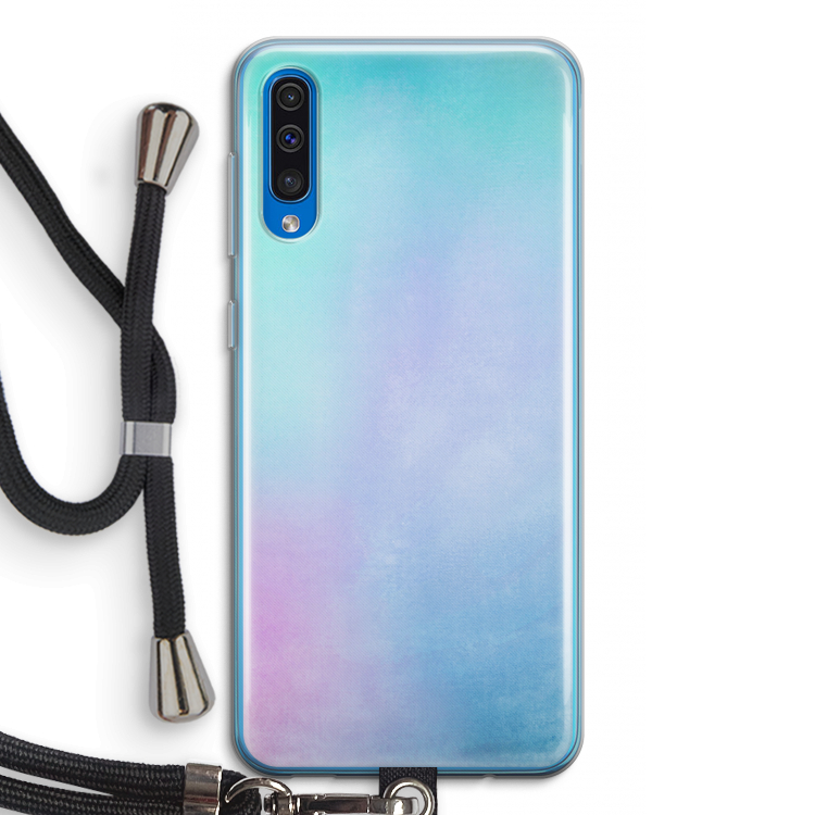 mist pastel: Samsung Galaxy A50 Transparant Hoesje met koord
