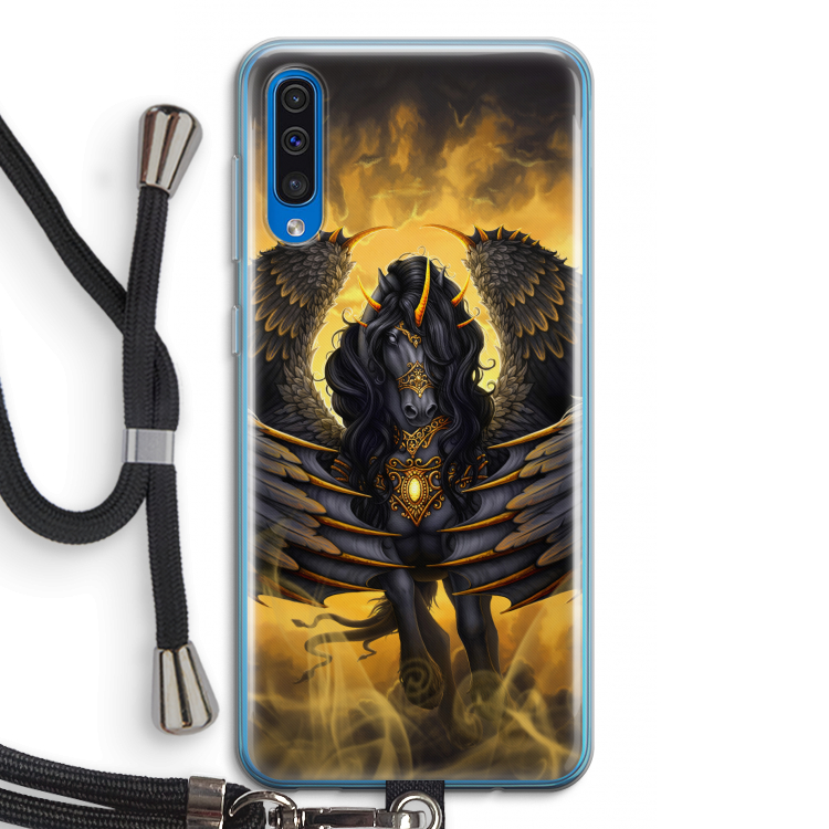 Pegasus: Samsung Galaxy A50 Transparant Hoesje met koord