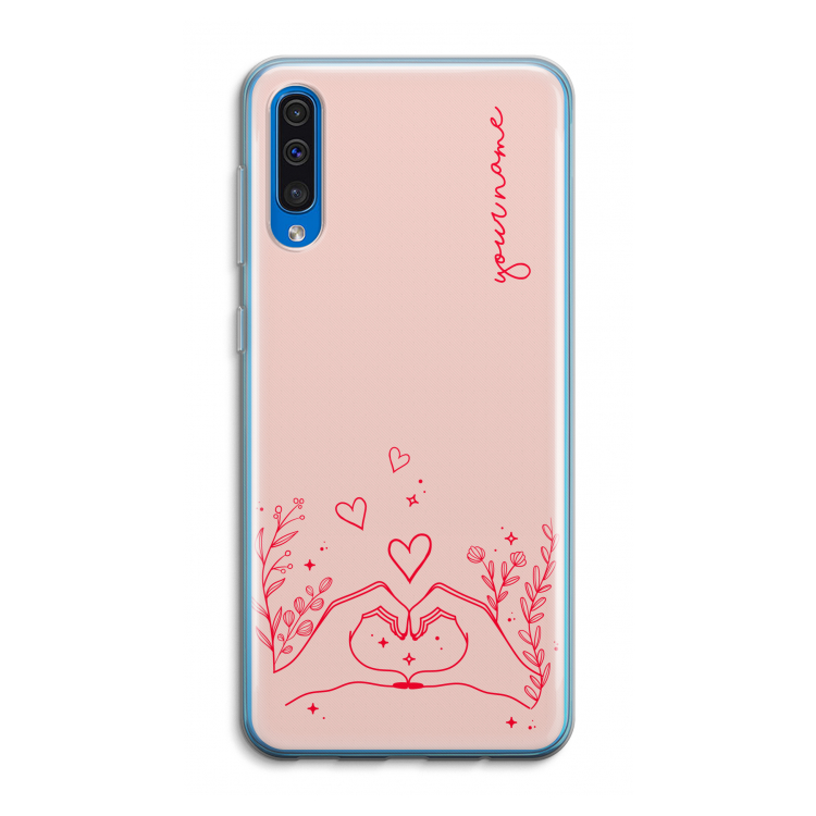 Love is in the air: Samsung Galaxy A50 Transparant Hoesje