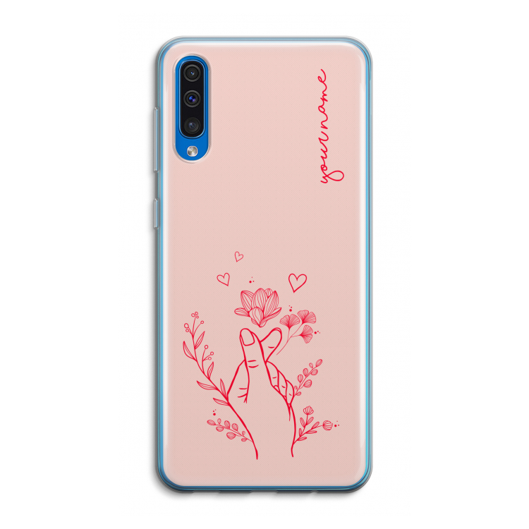 Giving Flowers: Samsung Galaxy A50 Transparant Hoesje