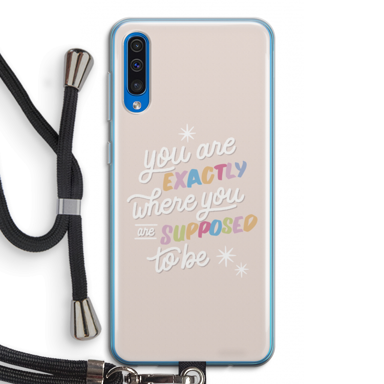 Right Place: Samsung Galaxy A50 Transparant Hoesje met koord
