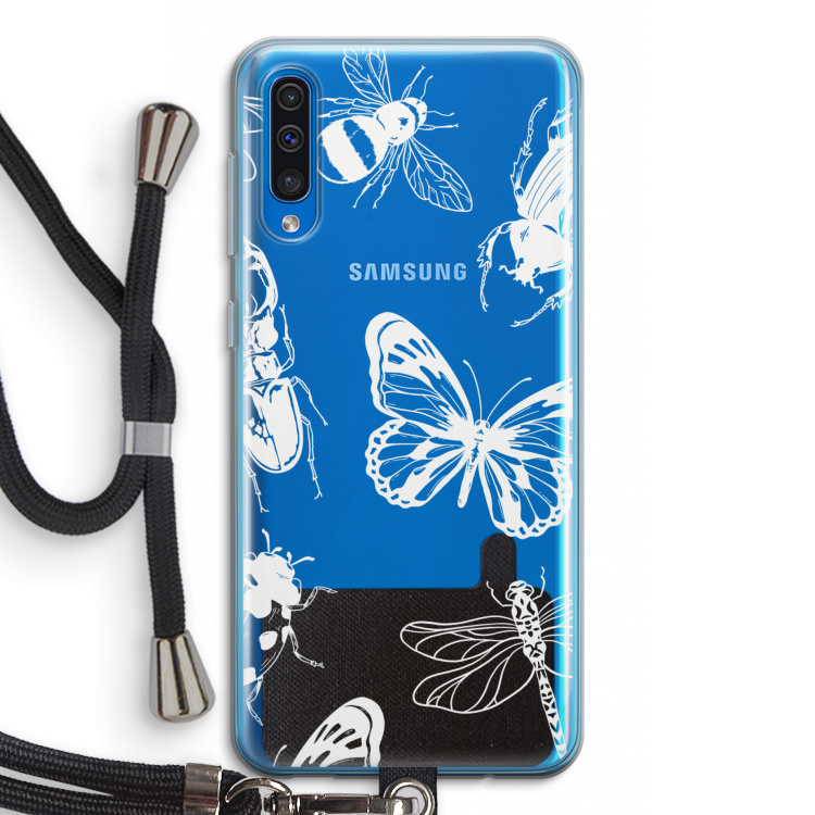 Tiny Bugs: Samsung Galaxy A50 Transparant Hoesje met koord