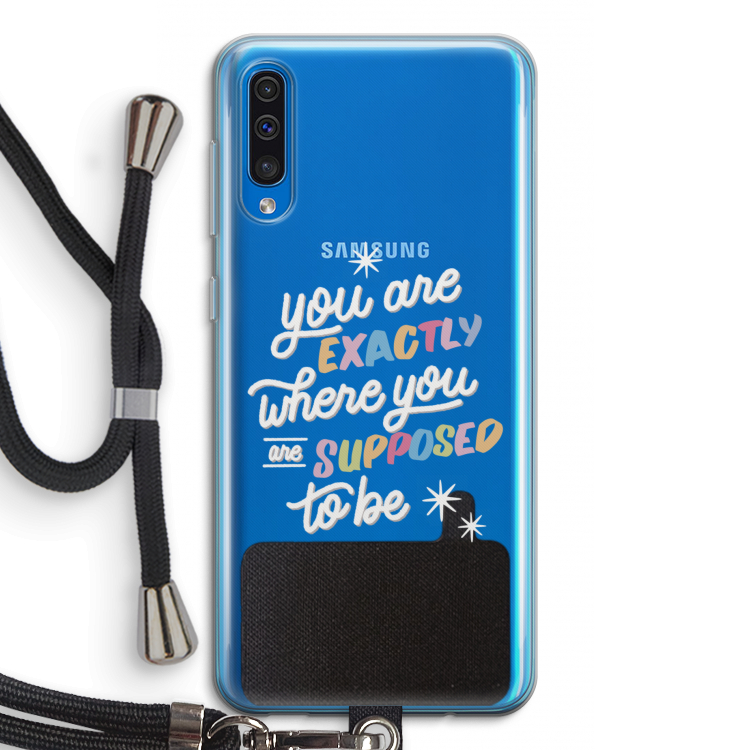 Right Place: Samsung Galaxy A50 Transparant Hoesje met koord