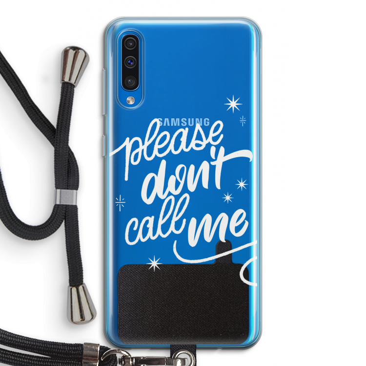 Don't call: Samsung Galaxy A50 Transparant Hoesje met koord
