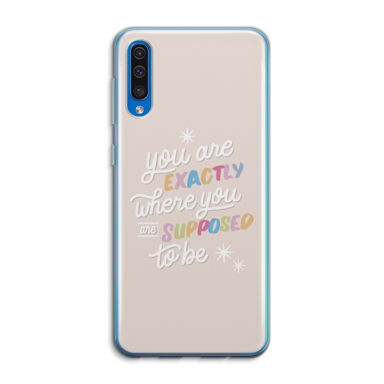 Right Place: Samsung Galaxy A50 Transparant Hoesje