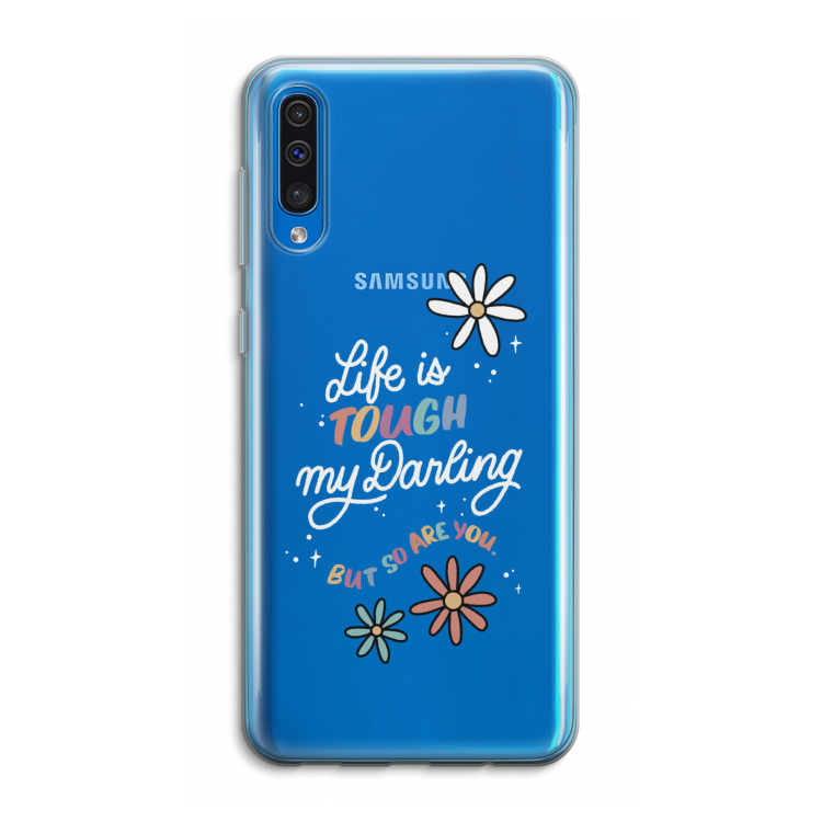 Tough Life: Samsung Galaxy A50 Transparant Hoesje
