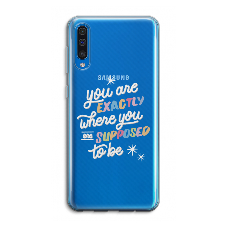 Right Place: Samsung Galaxy A50 Transparant Hoesje