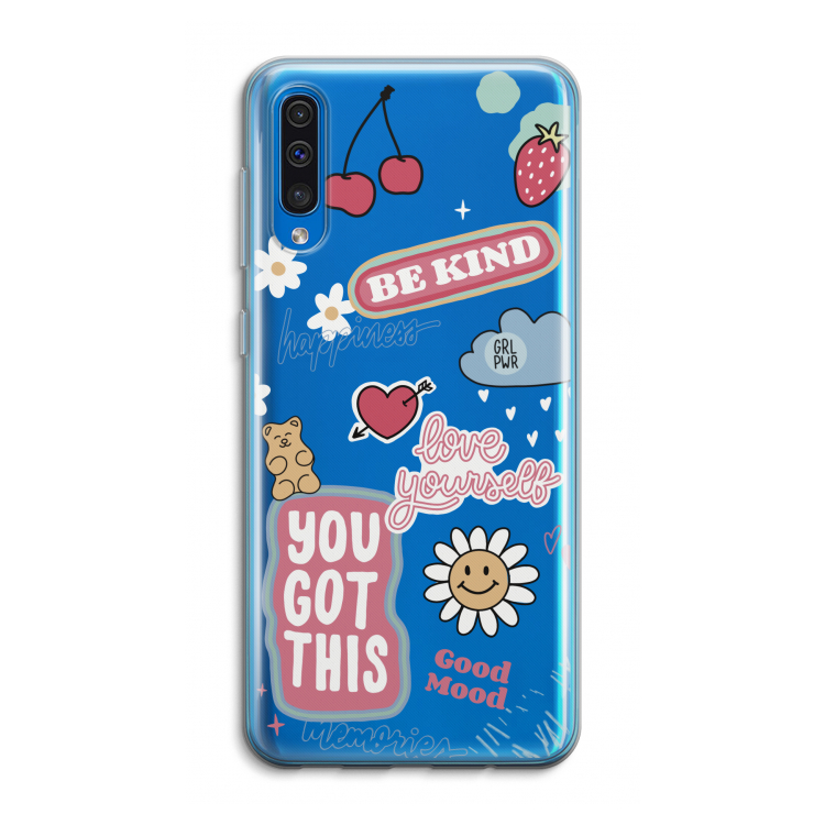 Positivity: Samsung Galaxy A50 Transparant Hoesje