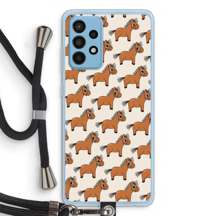 Pony: Samsung Galaxy A52 Transparant Hoesje met koord