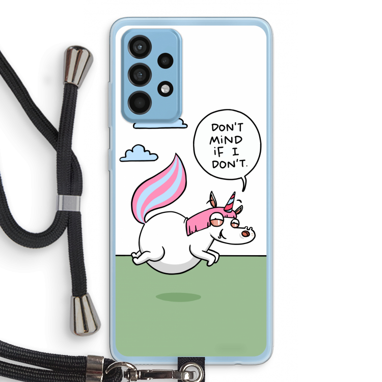Unicorn: Samsung Galaxy A52 Transparant Hoesje met koord