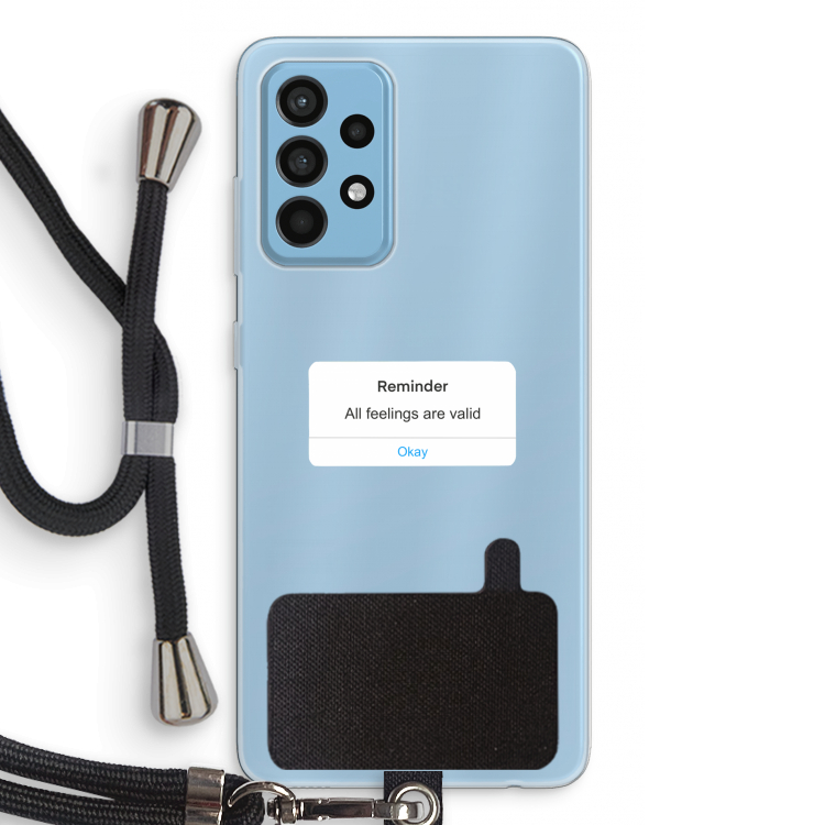 Reminder: Samsung Galaxy A52 Transparant Hoesje met koord