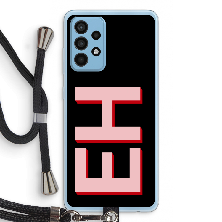 Monogram: Samsung Galaxy A52 Transparant Hoesje met koord