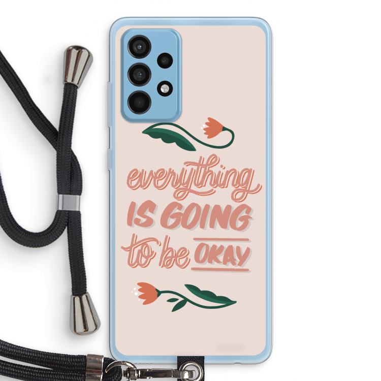 Optimistic flower girl: Samsung Galaxy A52 Transparant Hoesje met koord