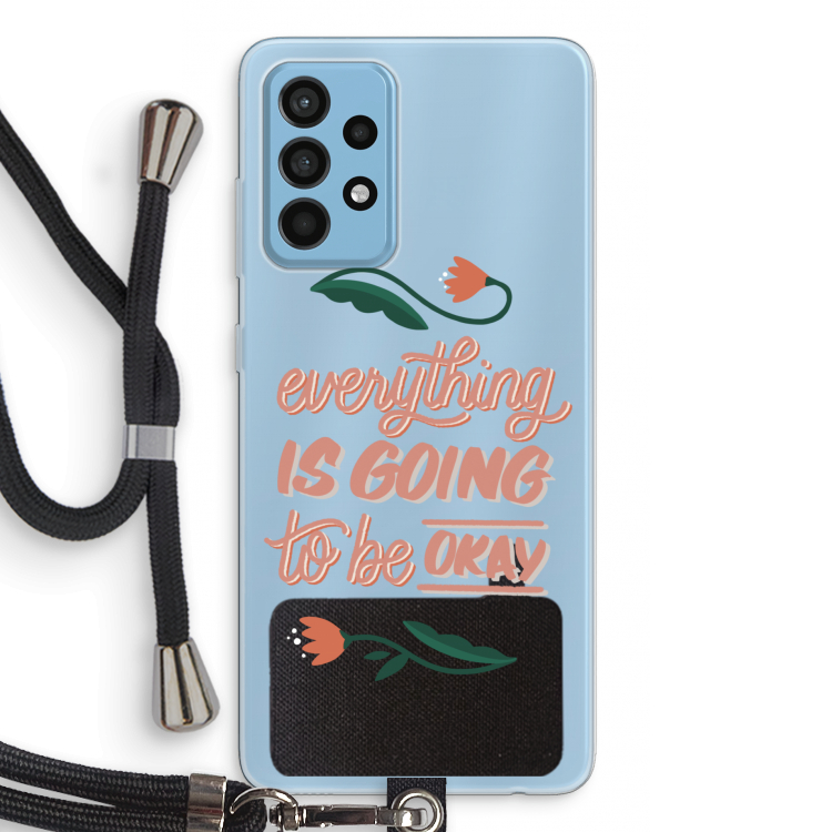 Optimistic flower girl: Samsung Galaxy A52 Transparant Hoesje met koord