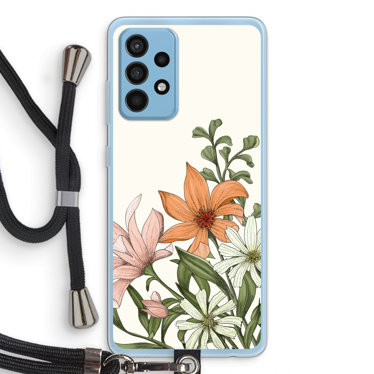 Floral bouquet: Samsung Galaxy A52 Transparant Hoesje met koord