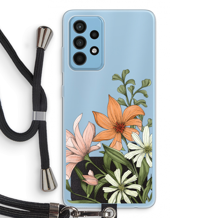 Floral bouquet: Samsung Galaxy A52 Transparant Hoesje met koord