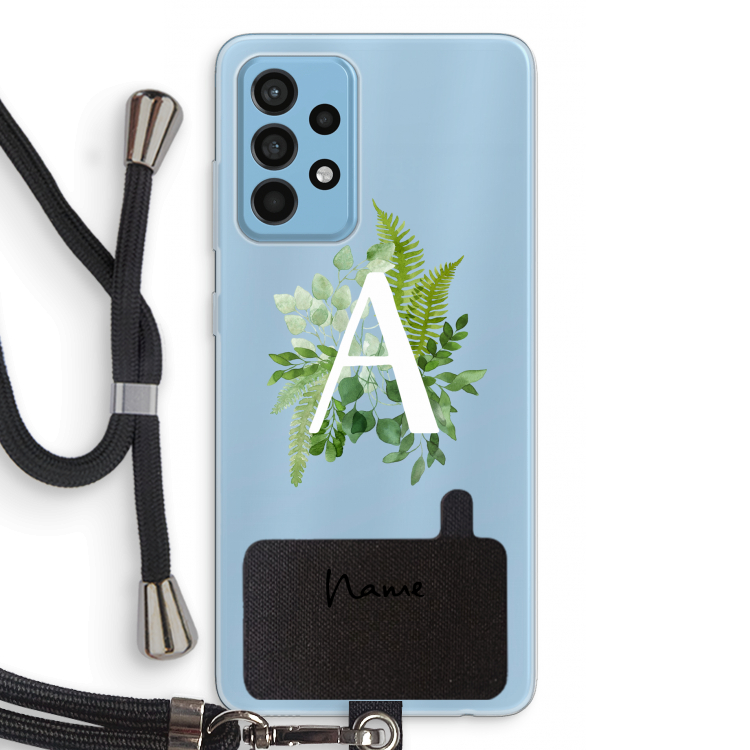 Green Brush: Samsung Galaxy A52 Transparant Hoesje met koord