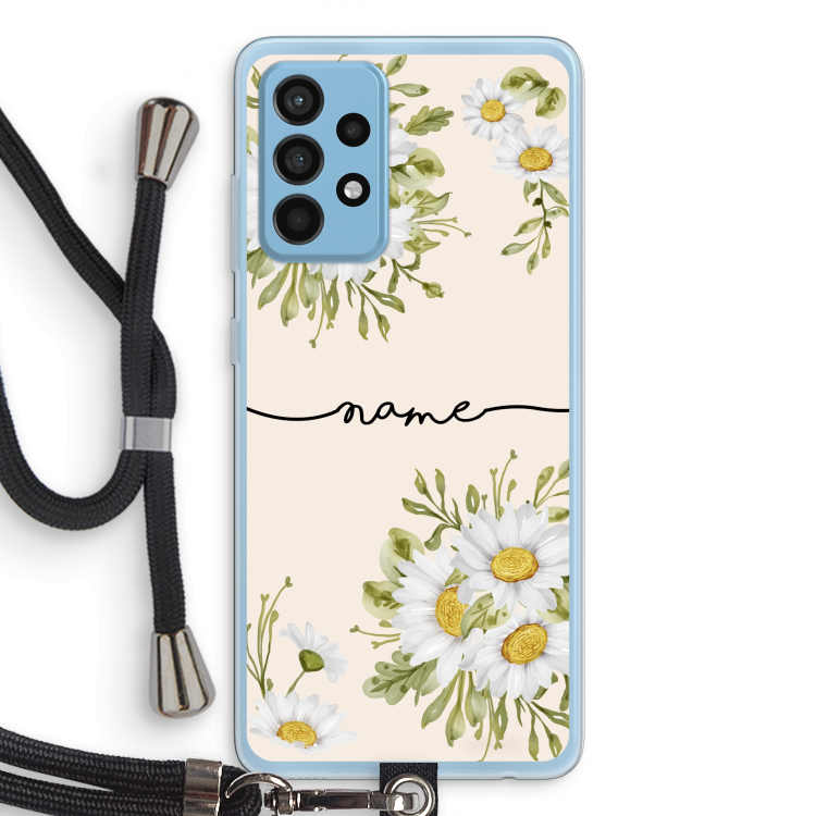 Daisies: Samsung Galaxy A52 Transparant Hoesje met koord