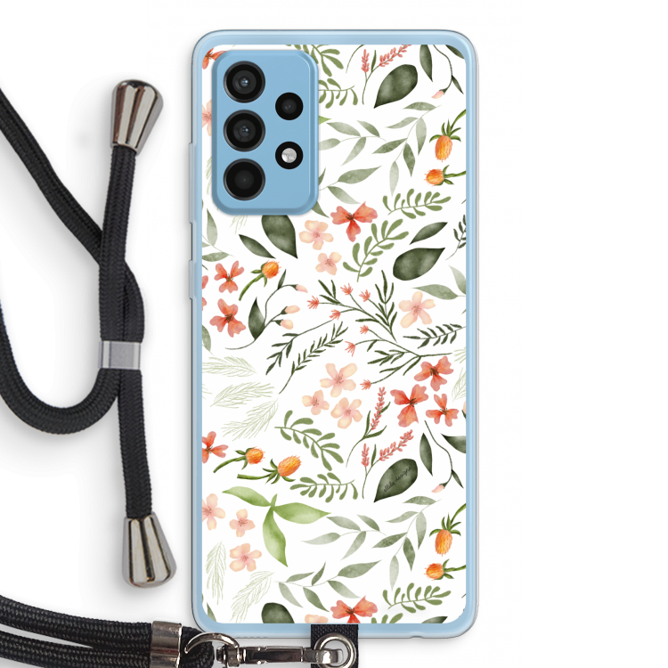 Sweet little flowers: Samsung Galaxy A52 Transparant Hoesje met koord