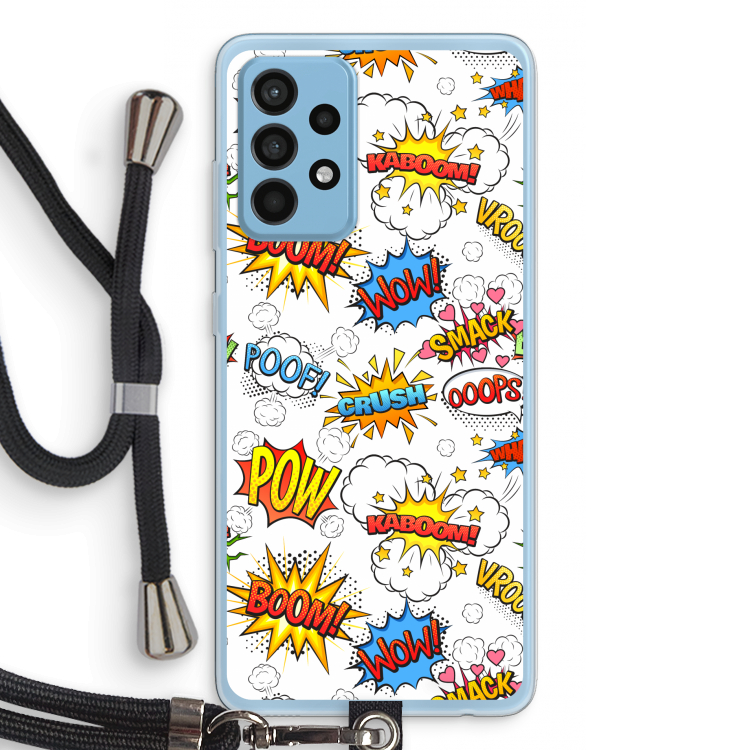 Pow Smack: Samsung Galaxy A52 Transparant Hoesje met koord