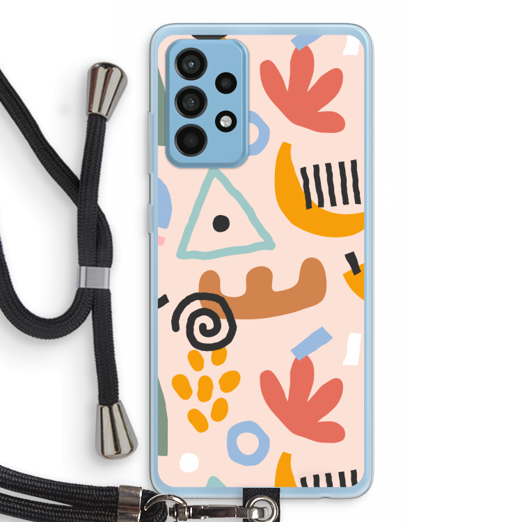 Abstract: Samsung Galaxy A52 Transparant Hoesje met koord